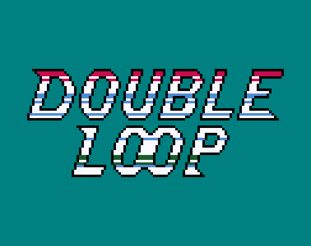 A blue background with stylized text saying 'Double Loop'